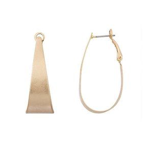 Sonoma Gold Tone Nickel Free Tapered Oval Hoop Earrings